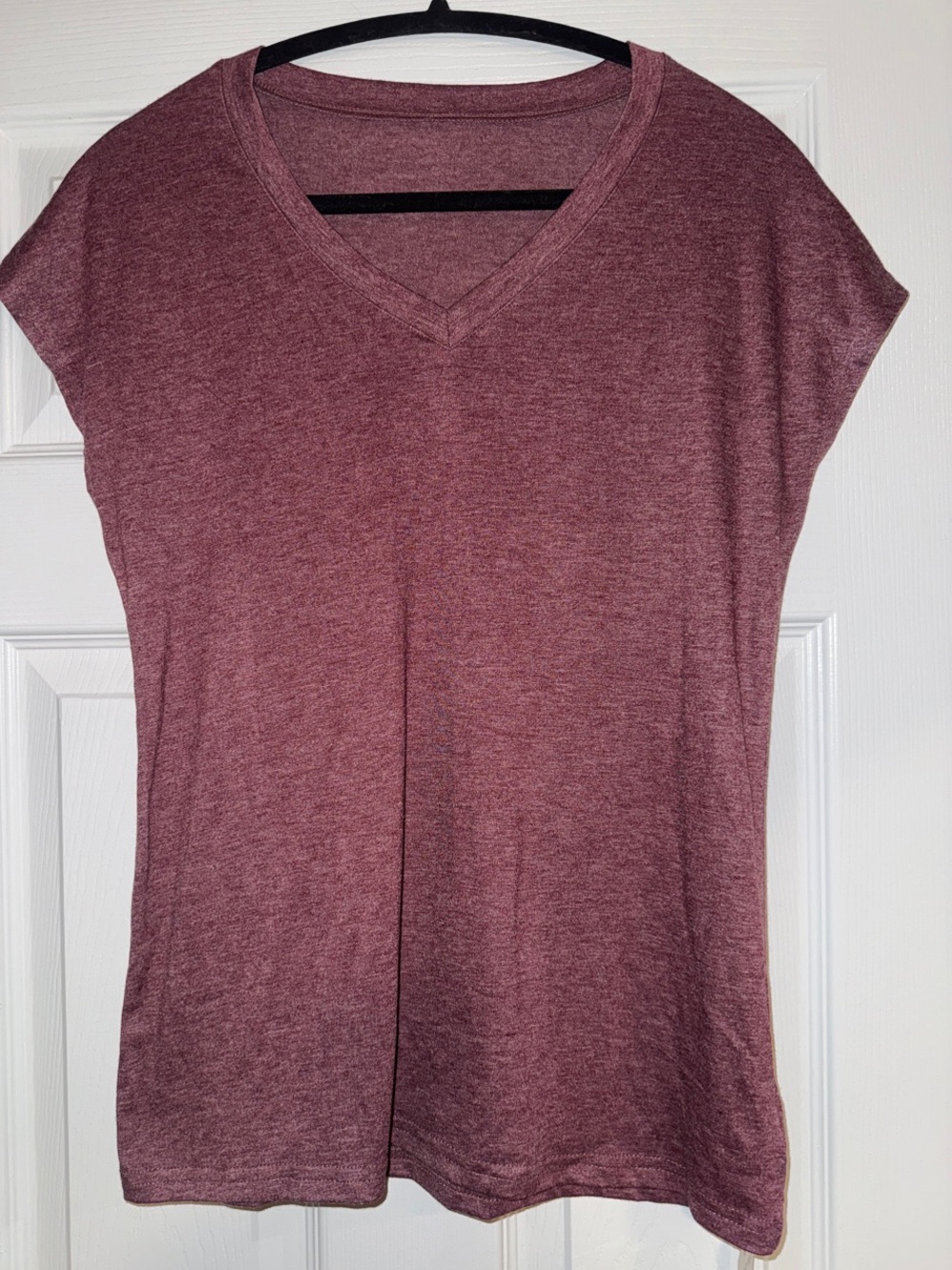 Women's V-Neck Short Sleeve Top - Heather Rose